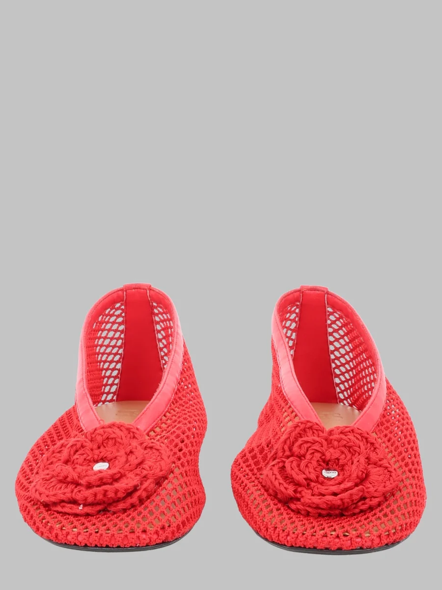 Long-Lasting Ballerina Flats Jenny Mesh Red Reusable
