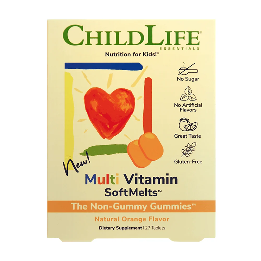 Selected ChildLife Essentials Multivitamin SoftChew Gummies Natural Orange Flavor Supporting Overall Growth and Development 27Ea Authentic