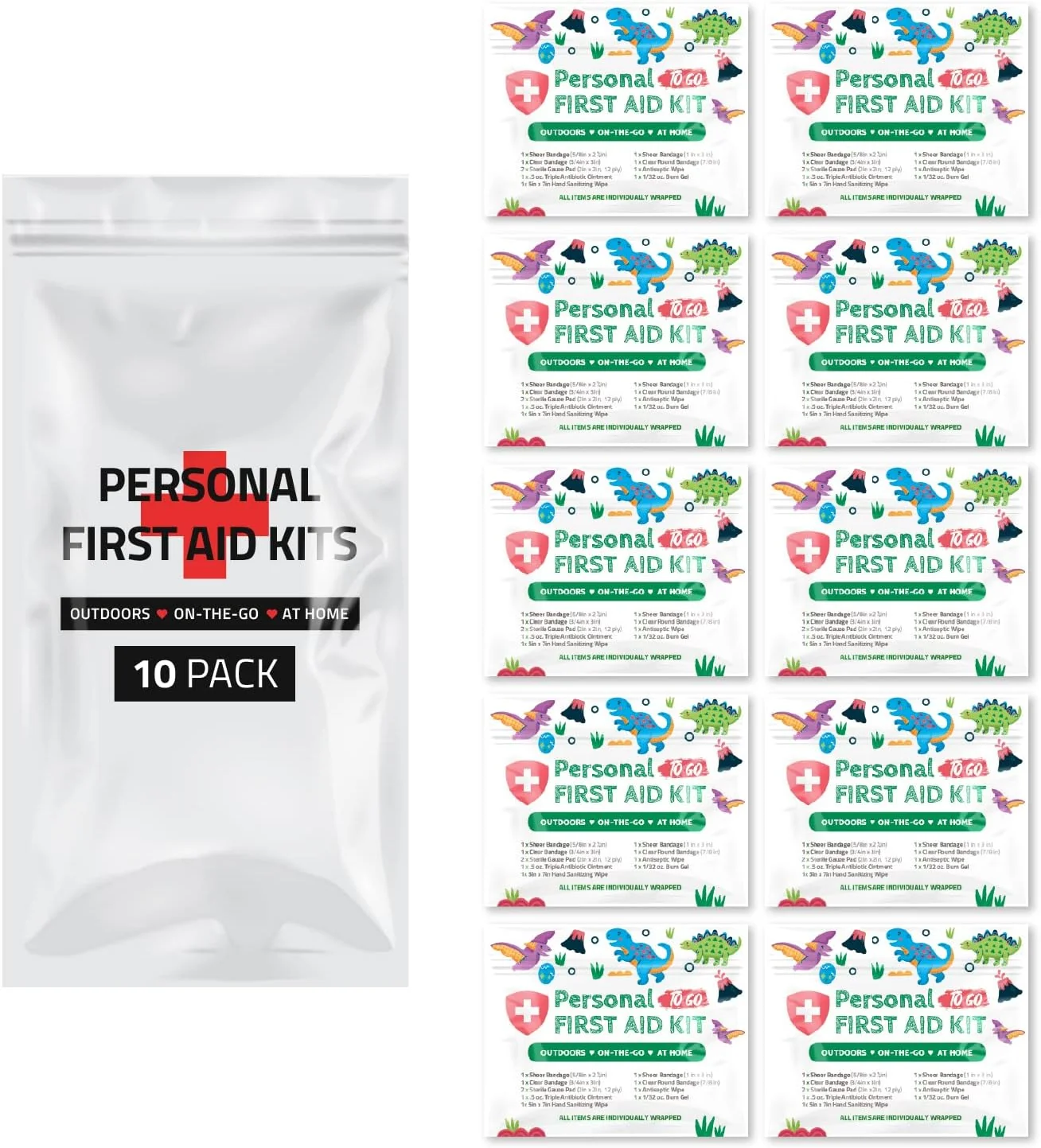 Specialty Personal First Aid Kit Pack of 10 Dinos Smart