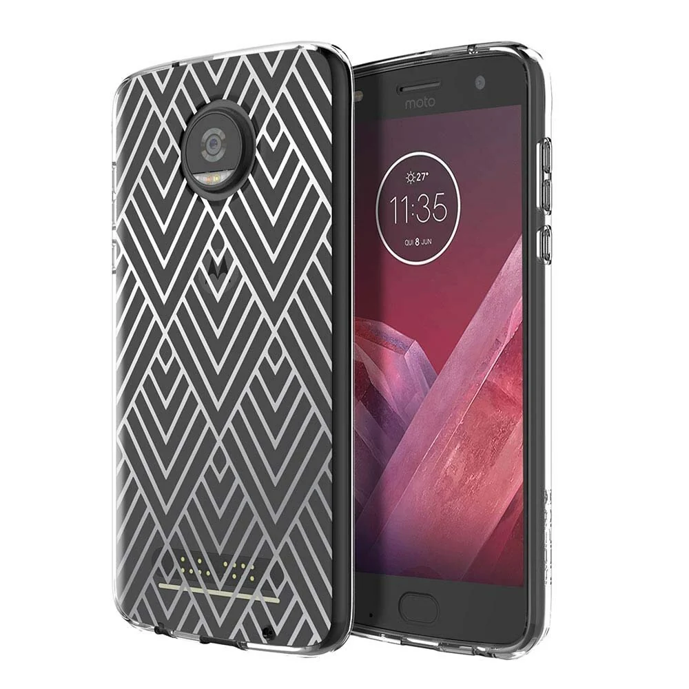 Verified Incipio Design Series Classic Case for Motorola Moto Z2 Play Smartphone - Silver Prism Proven