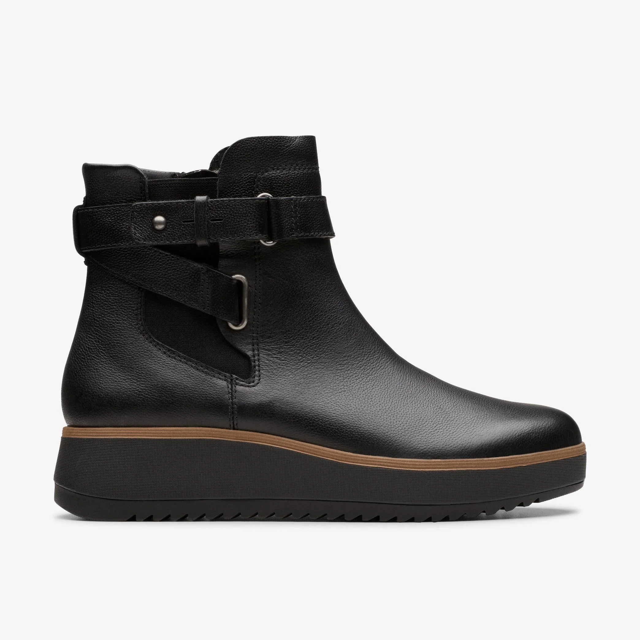 Advanced Womens Clarks Zylah Faye - Black Leather Functional