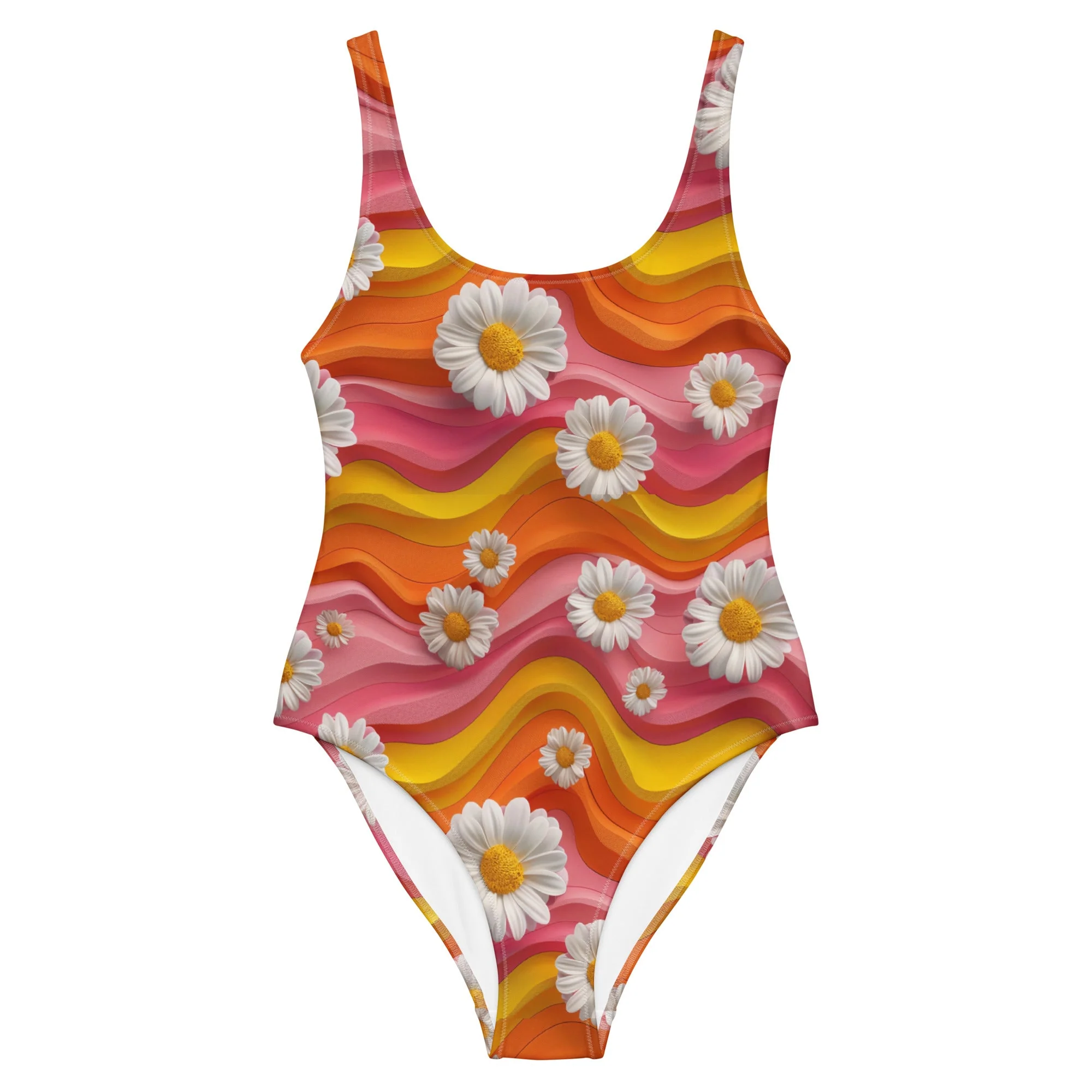 Trendy Baha Ranch Yeehaw Groovy Floral One-Piece Swimsuit Easy-to-Use