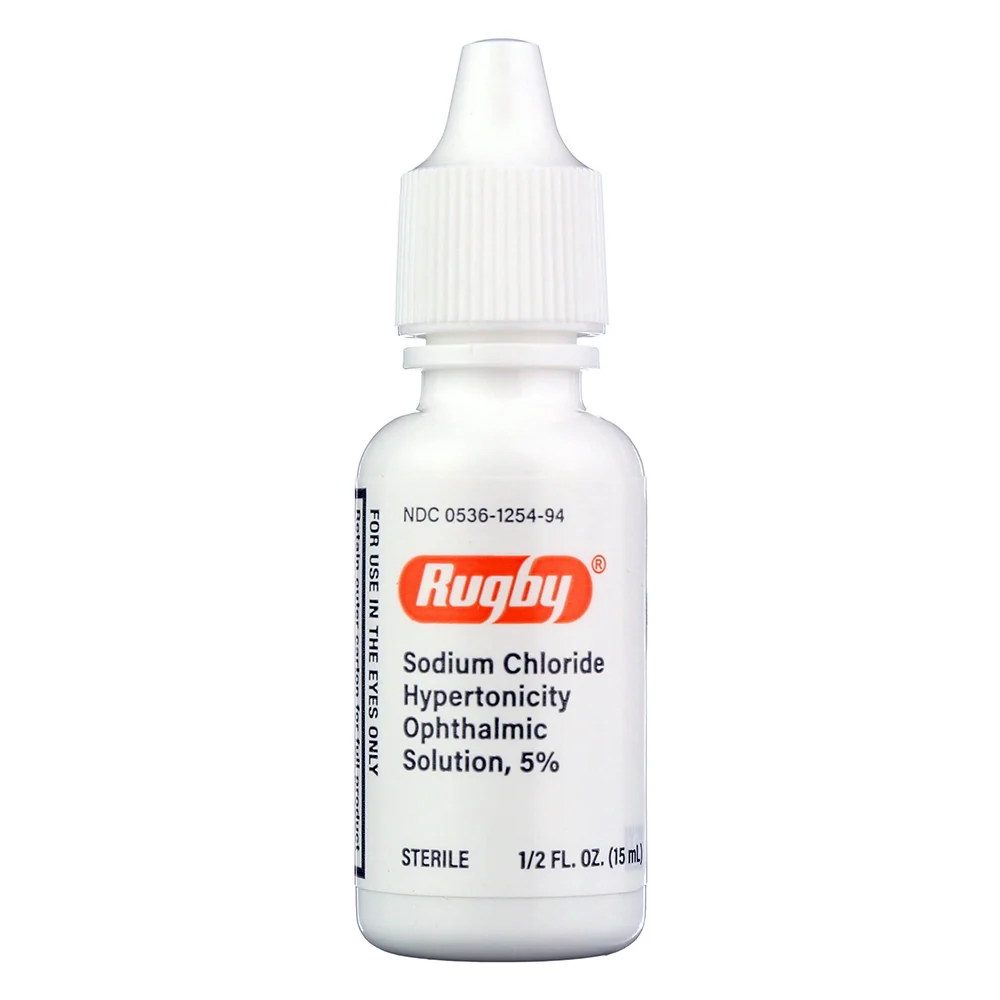 World-Class Rugby Sodium Chloride Ophthalmic Solution Eye Drops 5 0.5 Oz First-Class