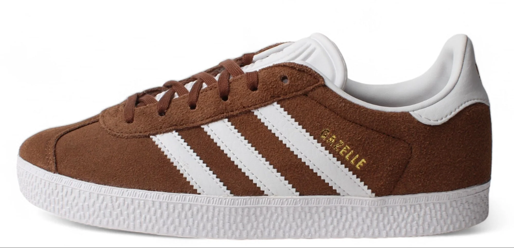 Smart adidas Grade School Gazelle 'Preloved Brown Cloud White Gold Metallic Gs' Sneakers World-Class