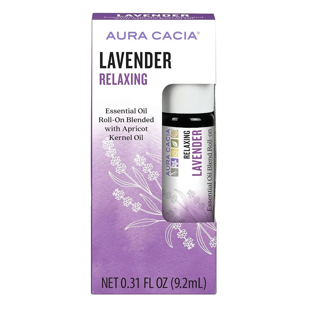 Unique Aura Cacia Lavender Essential Oil Roll On Aromatherapy 0.31Oz 9.2ml Fine Crafted