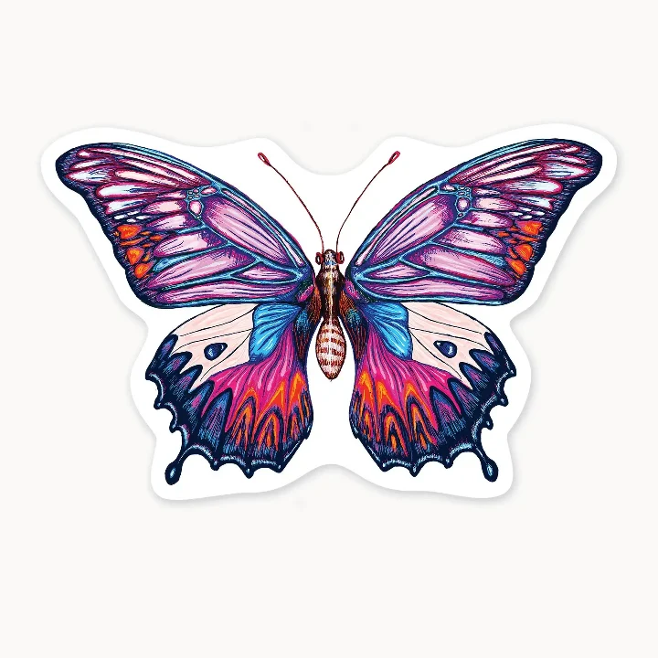 Convenient Electric Butterfly Sticker Responsible