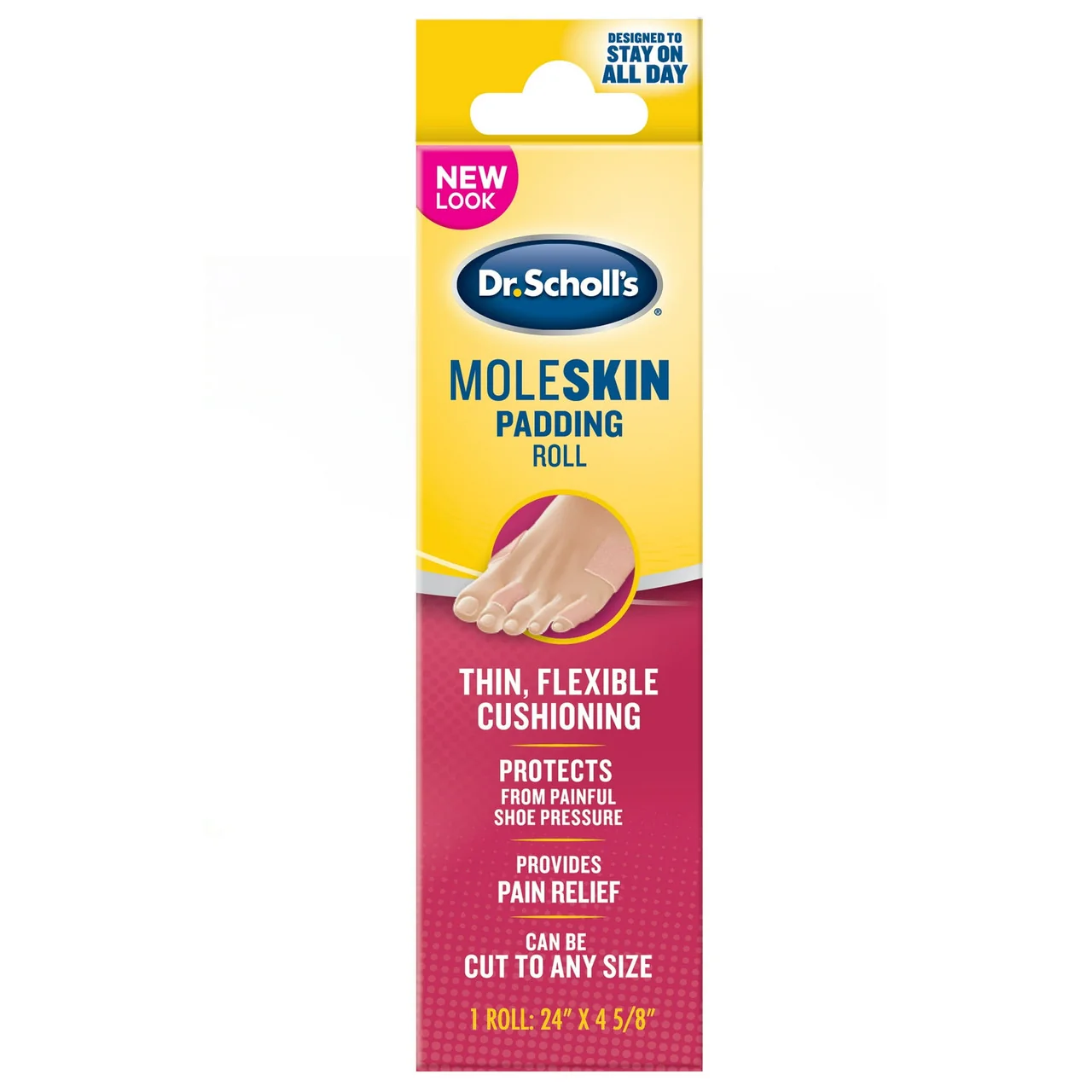 Luxury Dr. Scholls Moleskin Plus Roll Padding 24 In X 4 5 8 In 1 Ea Efficient