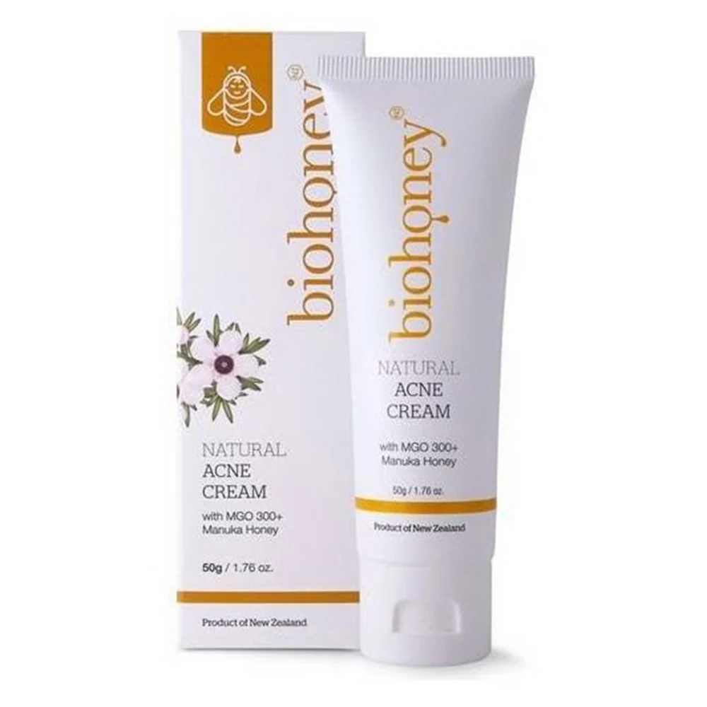 Relaxed Bio Honey Natural Acne Cream Treatment with Manuka Honey Apricot Oil Soothes and Replenishes the Skin 1.76Oz 50g High-Performance