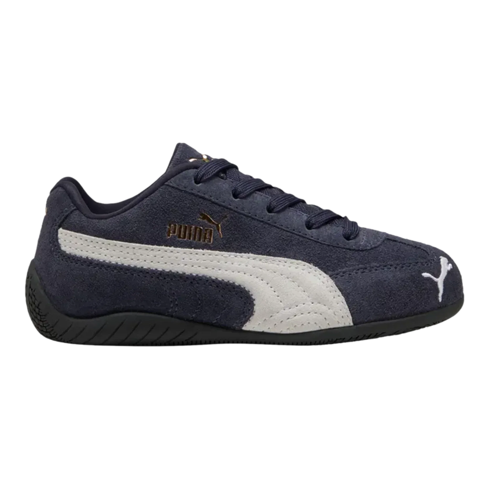 Selected PUMA Speedcat OG Little Kids' PS Sneakers — New Navy White Suede Low-Top Quality