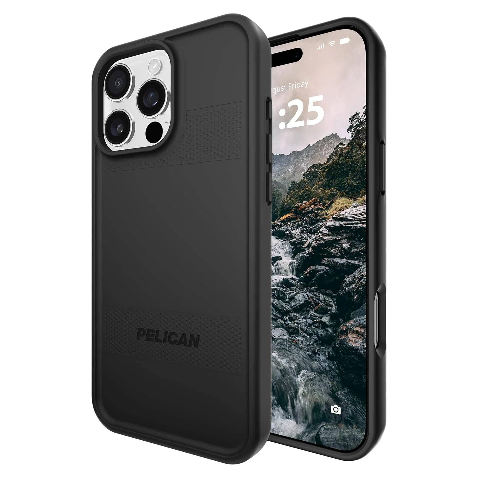 Certified Pelican Protector iPhone 16 Pro Max Case Compatible with MagSafe Rugged Magnetic Phone Case with 16ft Military-Grade Drop Protection - Heavy Duty Phone Cover for iPhone 16 Pro Max - Black Premium