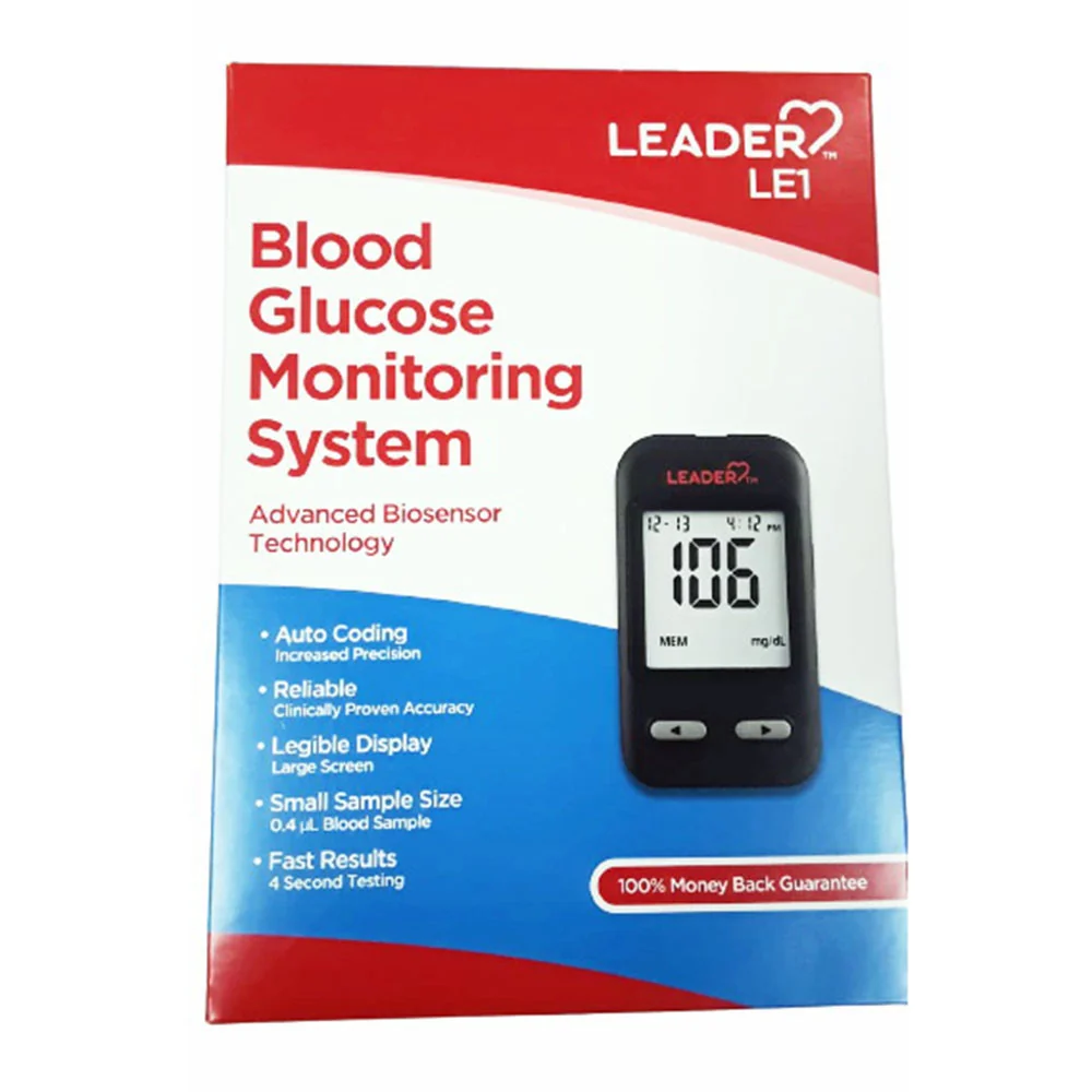 Smart Leader Blood Glucose Meter Advanced Biosensor Technology 1 Ea Sustainable
