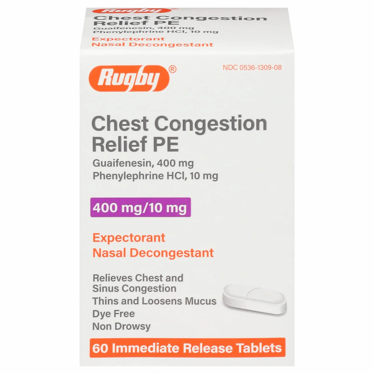 Traditional Rugby Chest Congestion Relief PE 60 Ea First-Class