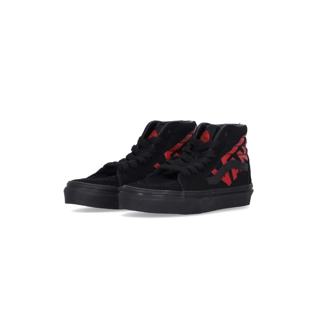 Solid Vans SK8 Hi Kids' Sneakers — Black Red High-Top Verified