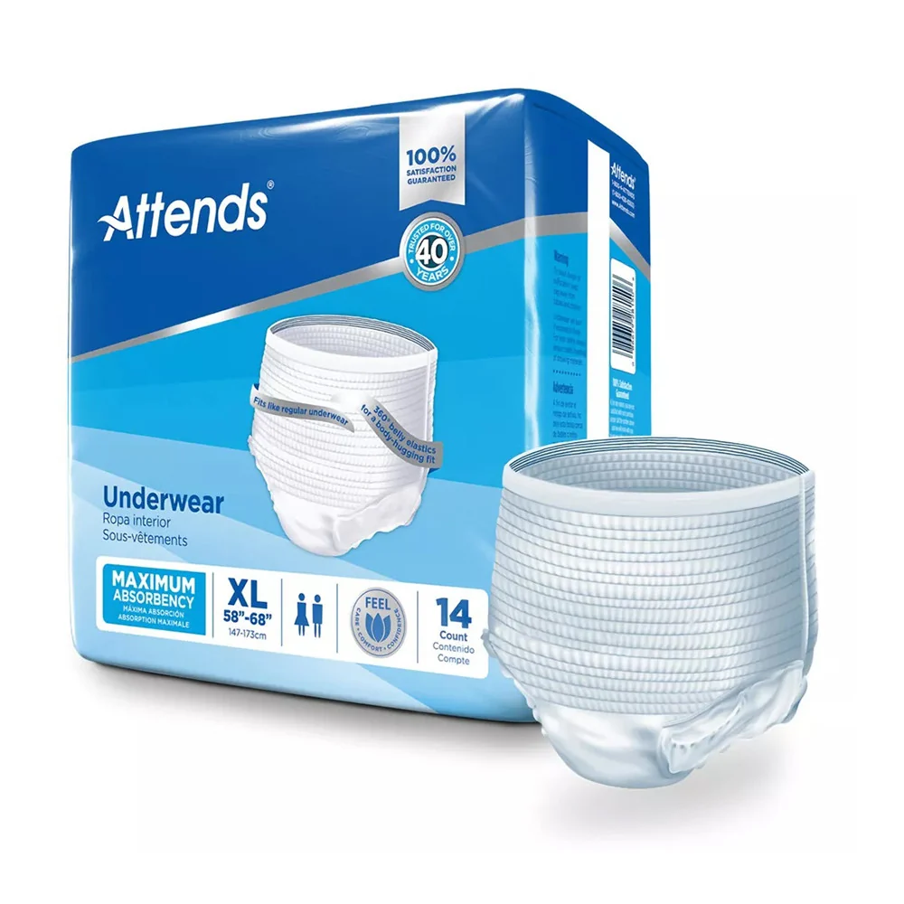 Next-Generation Attends Disposable Underwear Heavy Extra Large 14 Ea Carefully Designed