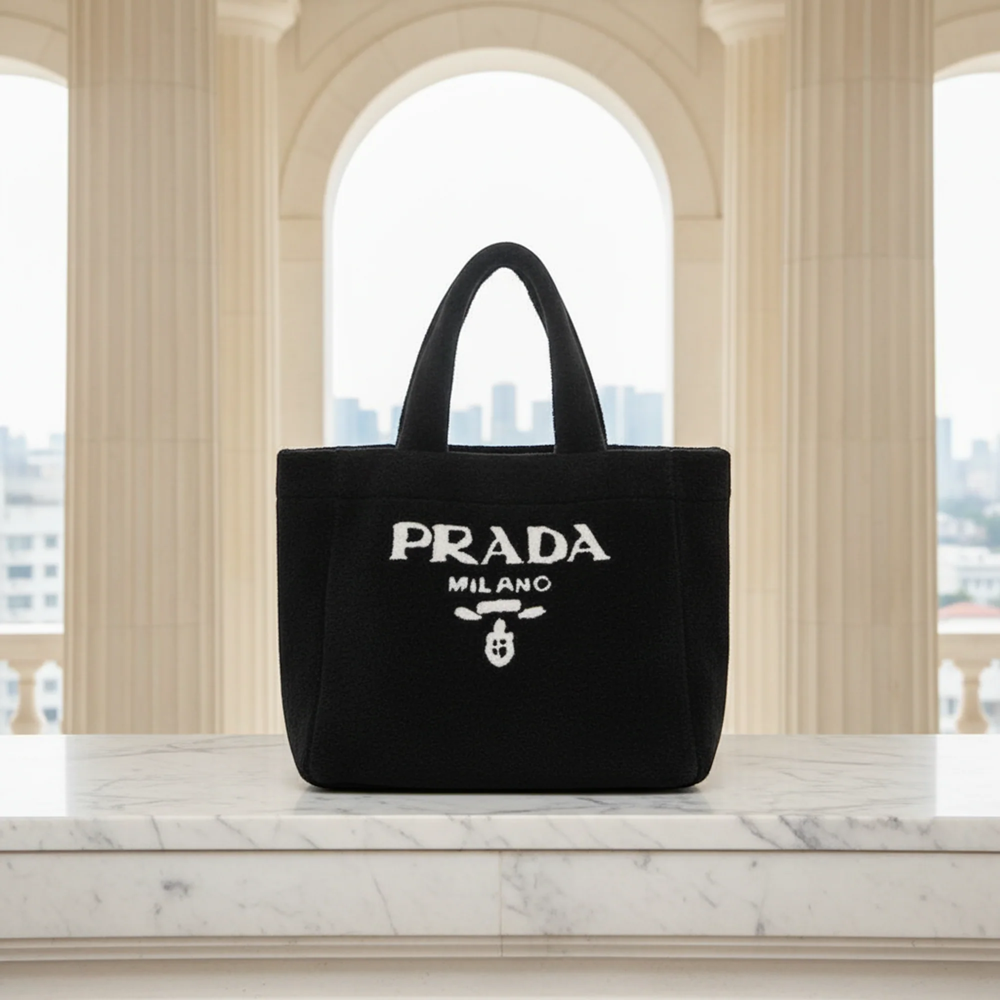 Durable Prada Montone · Fur Tote Safe