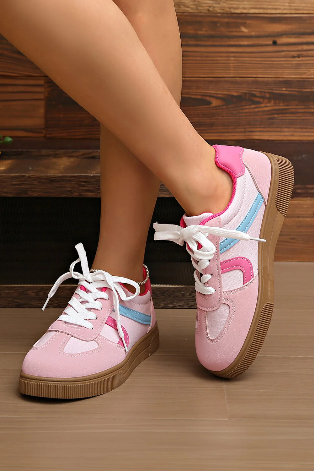 Outstanding Threaded Pear Mila Lace Up Flat Shoes Consistent
