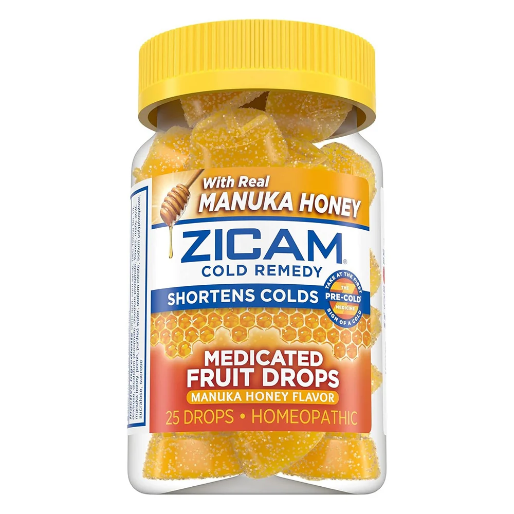 Trusted Zicam Cold Remedy Zinc Medicated Fruit Drops Manuka Honey Flavor 25 Ea Specialty