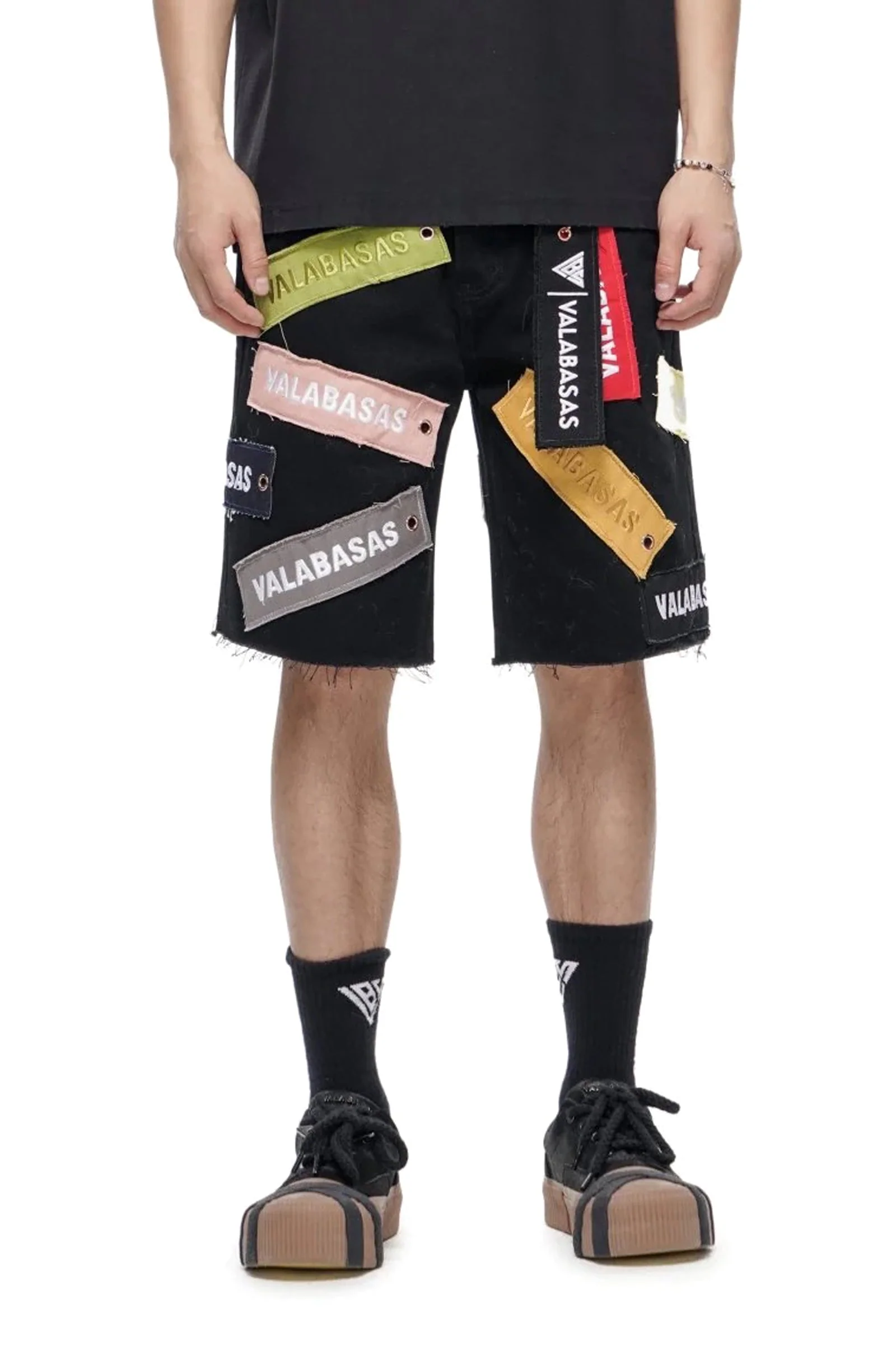Pure Valabasas Banner Shorts - Jet Black Official