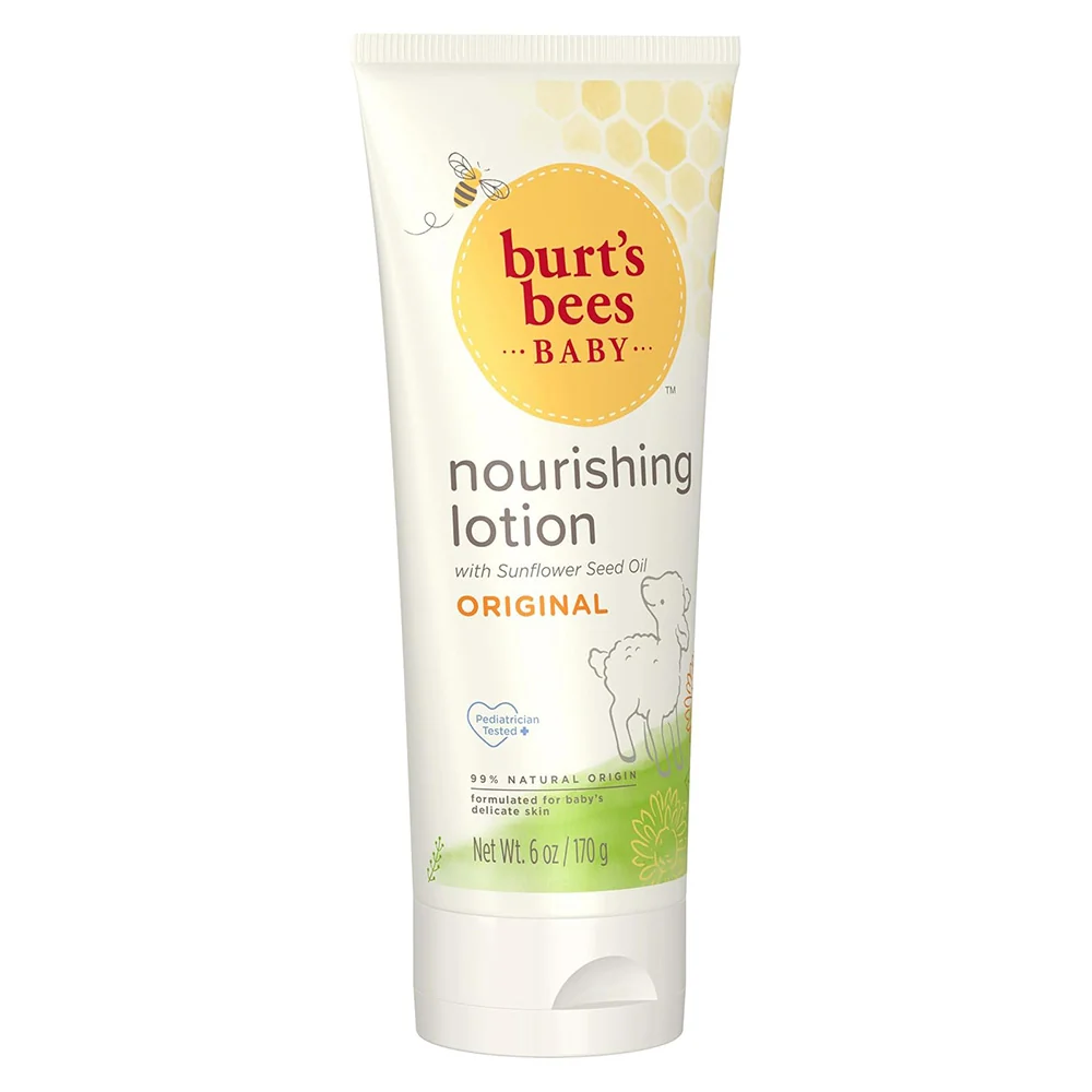 Verified Burts Bees Baby Nourishing Lotion with Sunflower Seed Oil for Soft Skin 6Oz 170g Proven