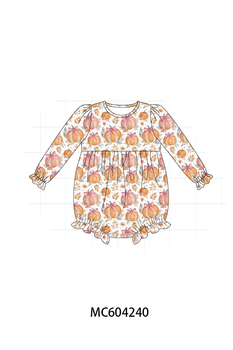 Fine Orange Pumpkin Print Bubble Exclusive