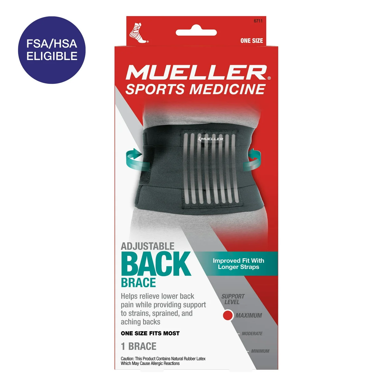 Classic Mueller Adjustable Back Brace Black One Size 1 Ea Next-Generation