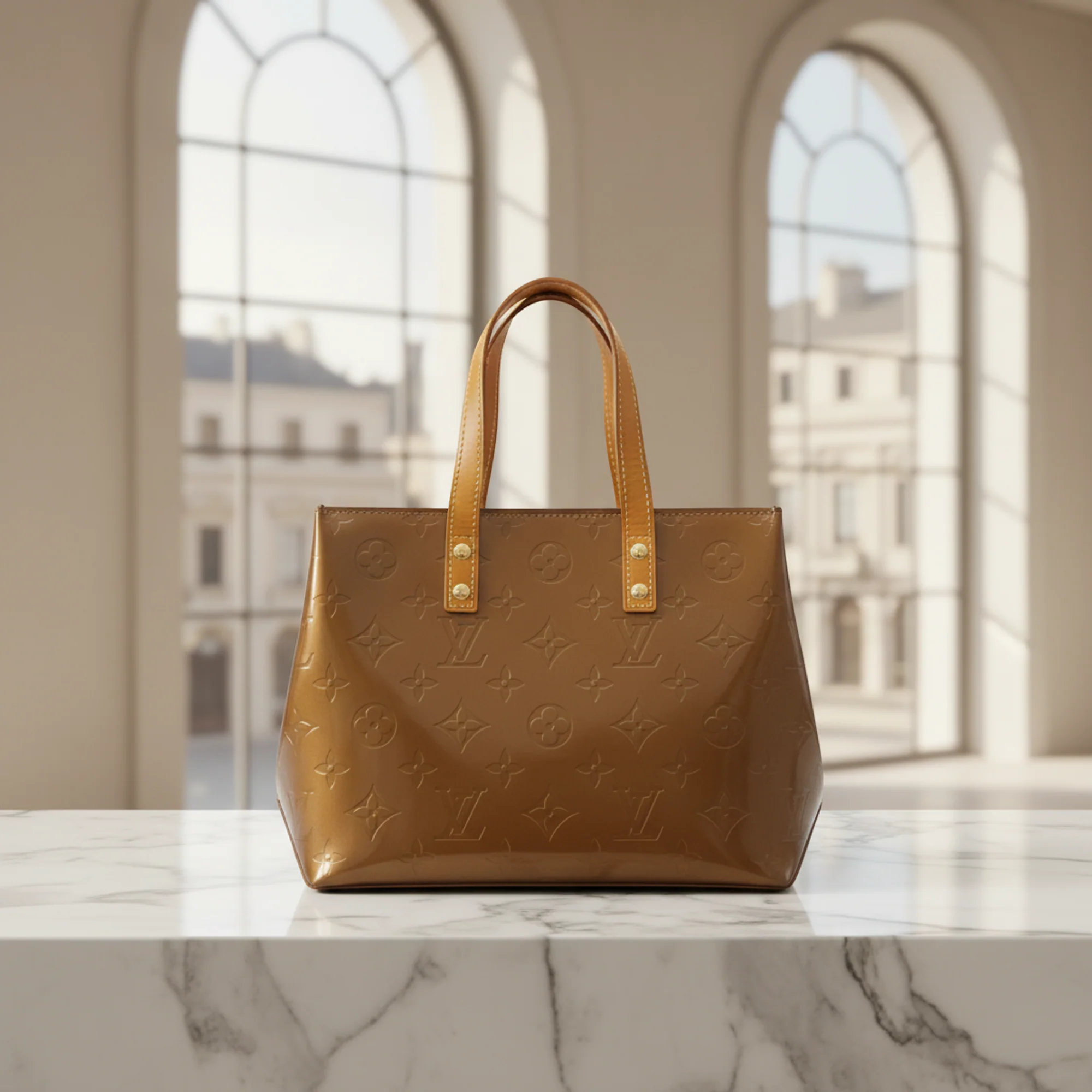 Traditional Louis Vuitton Reade PM · Monogram Vernis Excellent