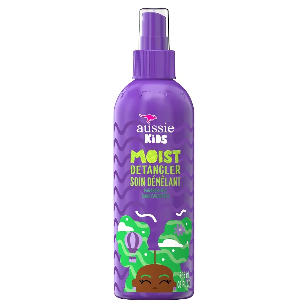 Enhanced Aussie Kids Moist Detangling Spray for Hydrating and Smoothing Hair 8Oz 236ml Optimized