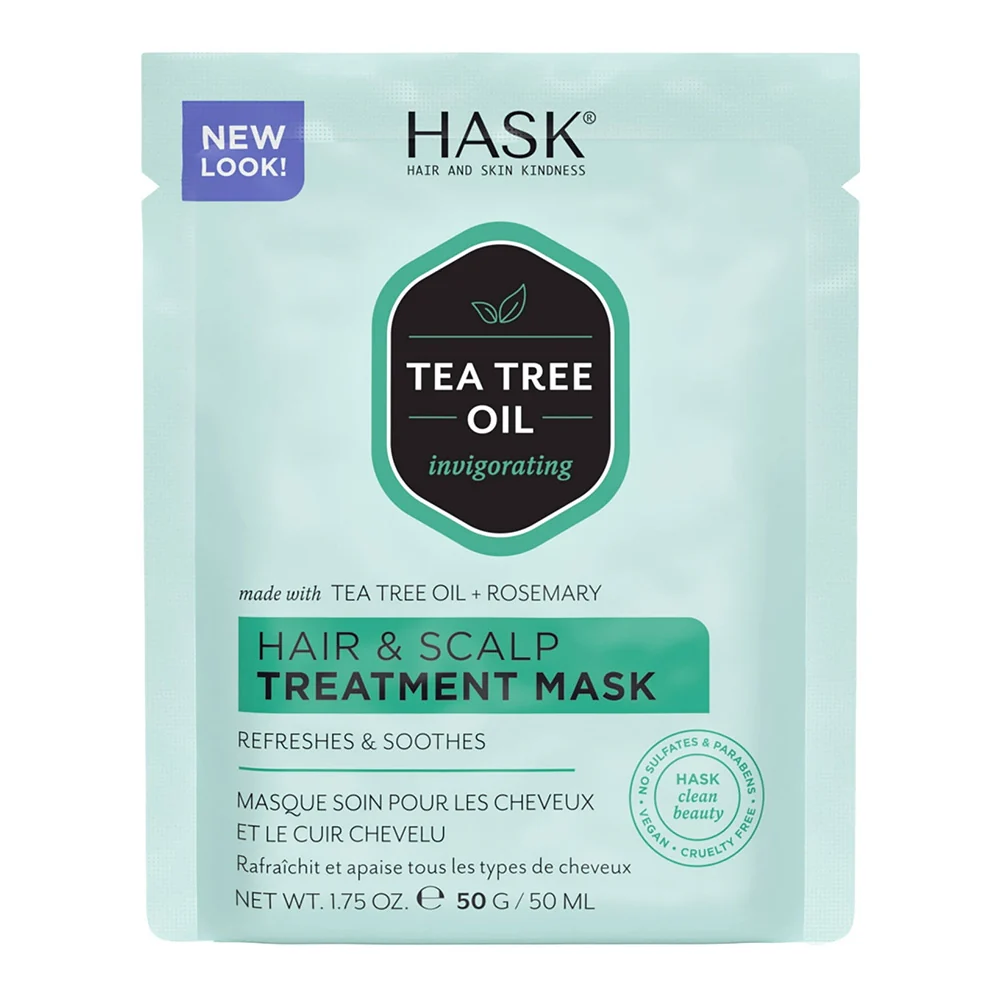 Artisan Hask Hair and Scalp Treatment Mask with Tea Tree Oil and Rosemary 1.75Oz 50ml Expertly Made