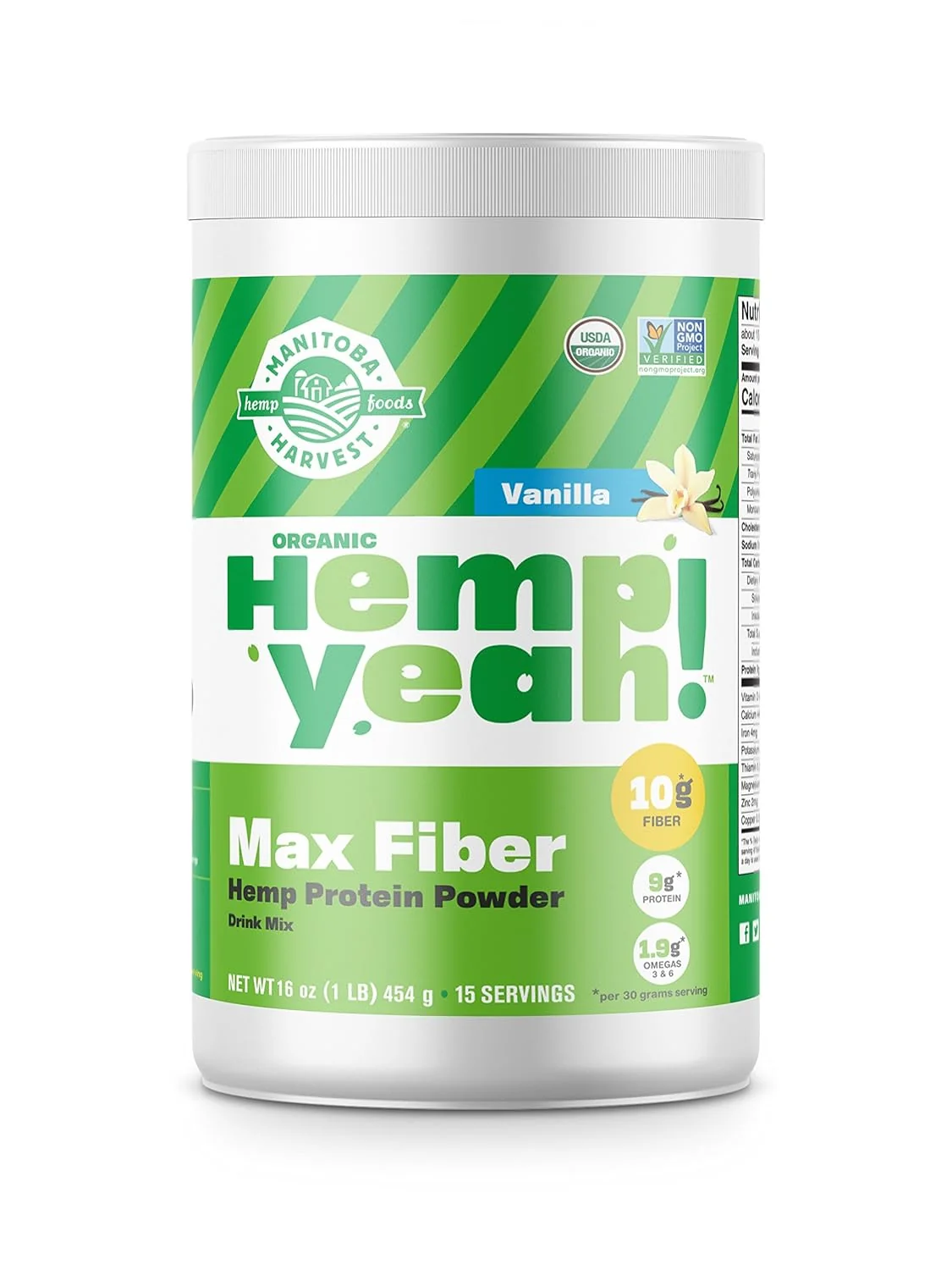 Detailed Manitoba Harvest Organic Hemp Protein Supplement Vanilla 16 Oz Refined
