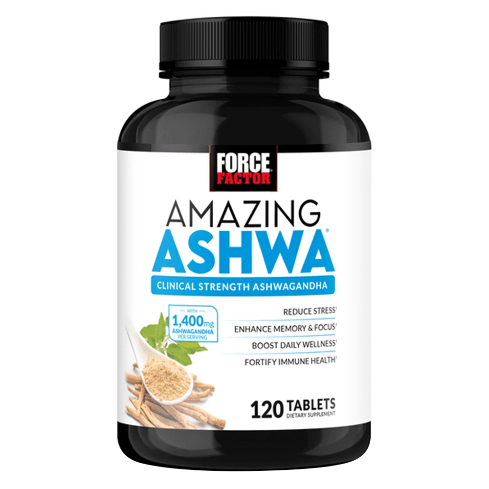 World-Class Force Factor Ashwagandha Tablets Stress Relief Mental Clarity and Daily Wellness 120Ea Soft