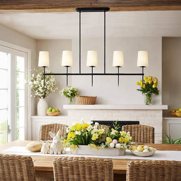 Advanced 5 Light Linear Modern Chandelier High-End
