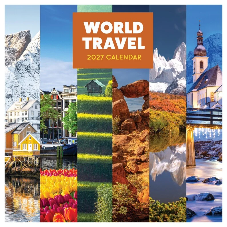 Detailed 2027 World Travel Wall Calendar Specialty