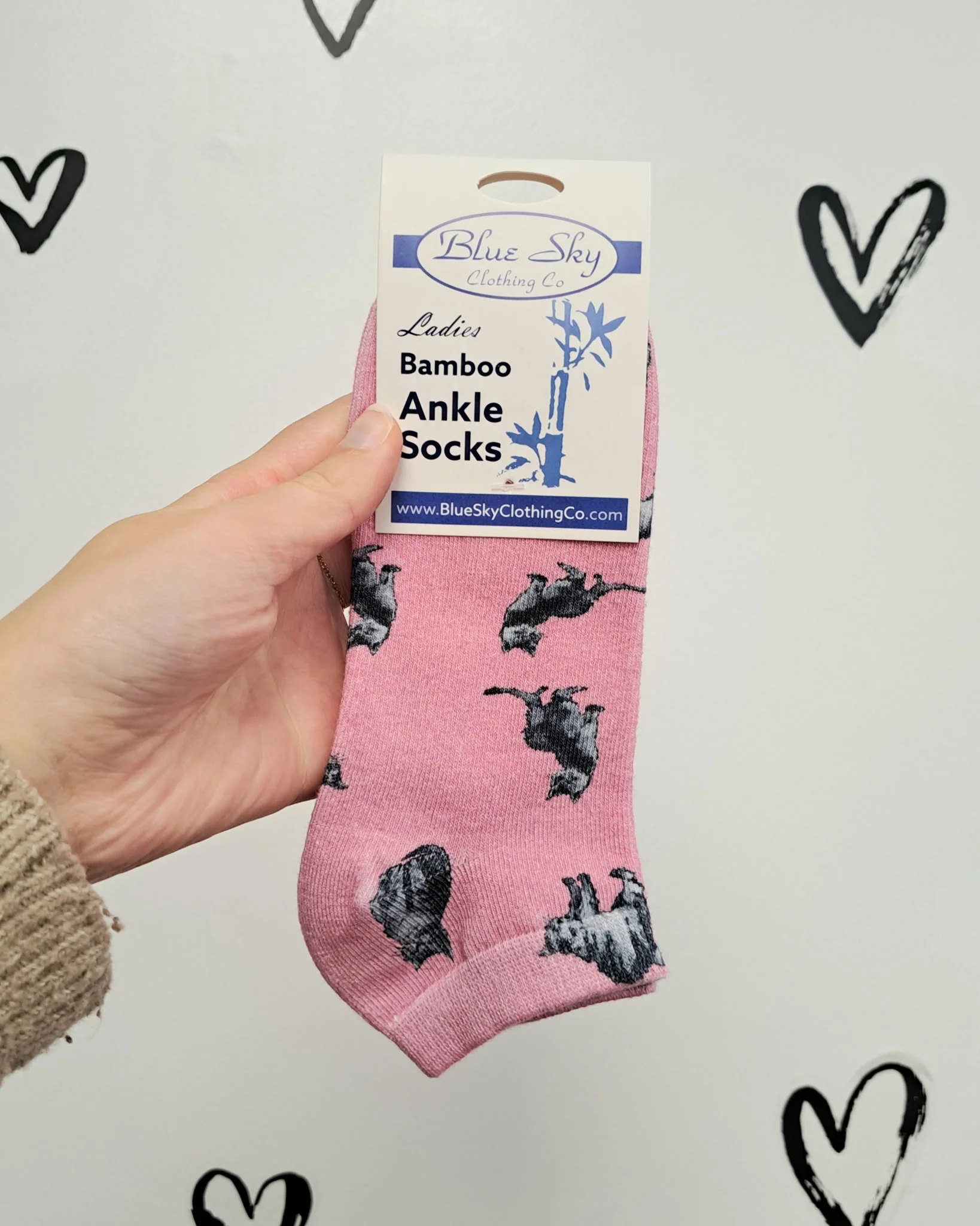 Consistent Pink Cat Bamboo Ankle Socks 🍁 Exceptional