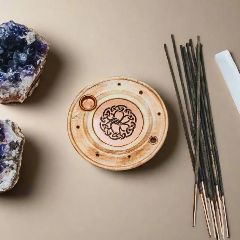 Verified Tree of Life Wood Incense Holder – Create a Sacred Soothing Space Smooth
