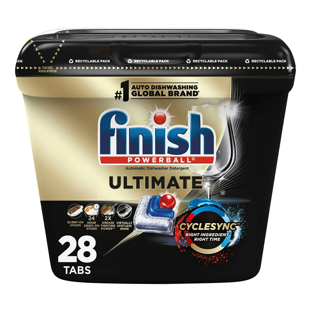 Comfortable Finish Dishwasher Tablets Premium Cleaning and Sparkling Shine 28Ea Smooth