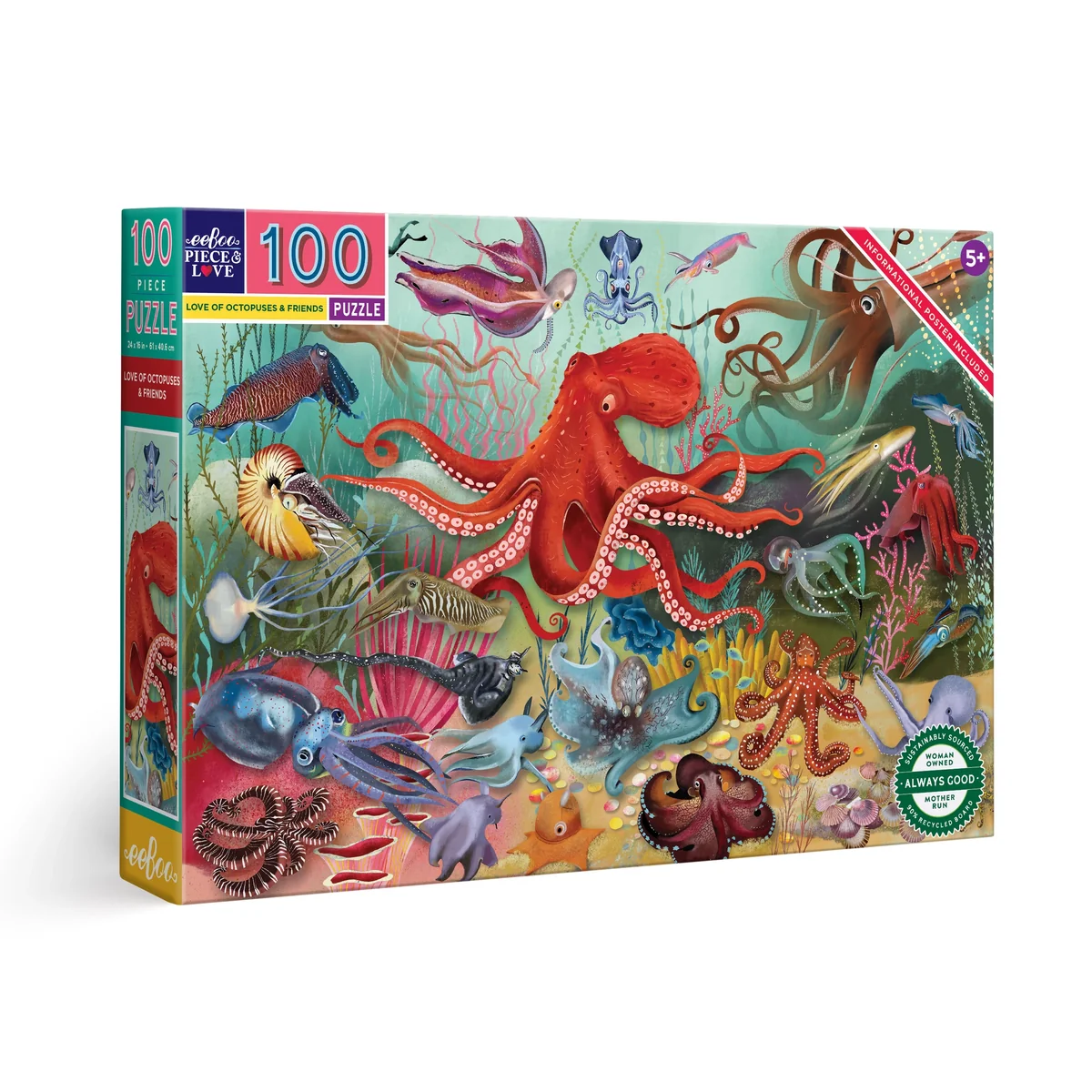 Advanced 100pc Love of Octopuses Friends Puzzle World-Class