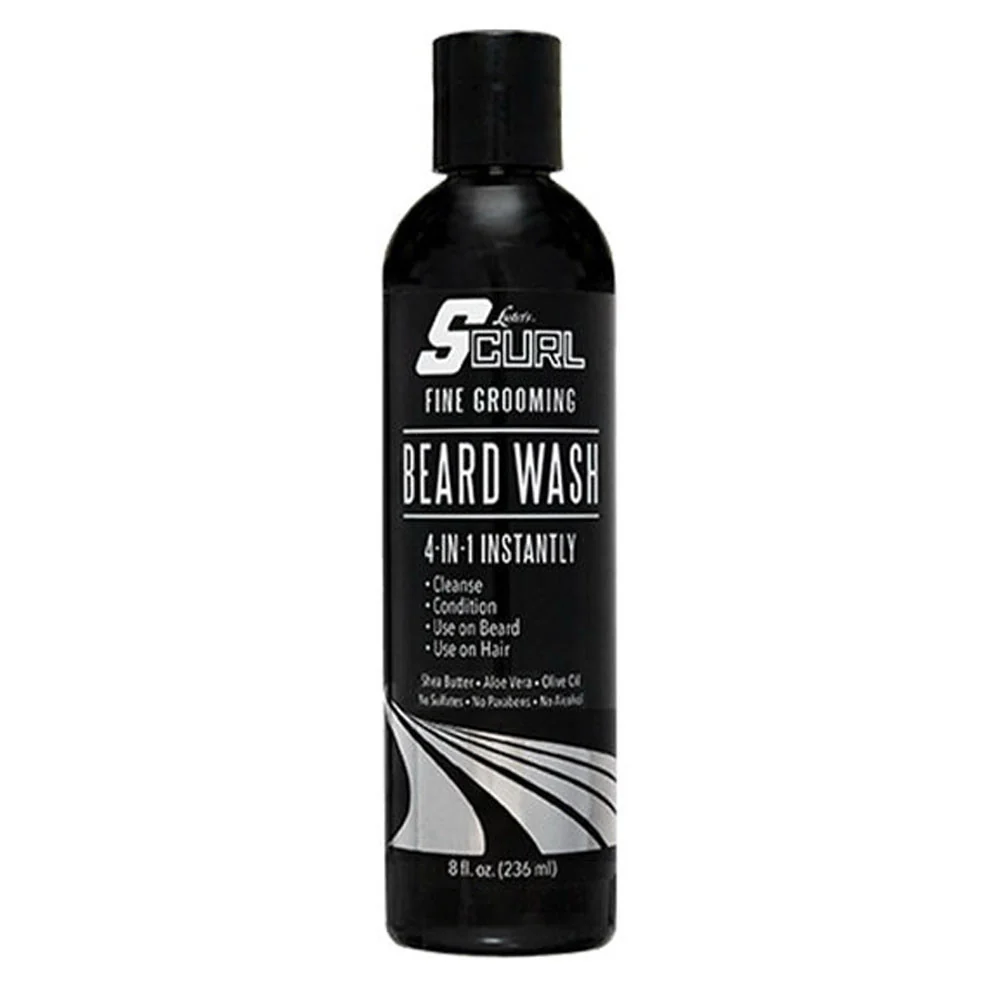 Quality Lusters S curl Fine Grooming Beard Wash 8 Oz Fine Crafted