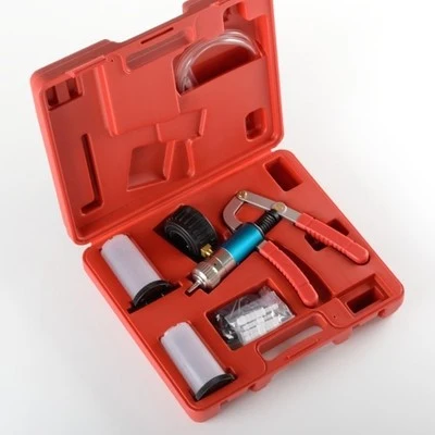 Secure Power Brake Line Bleeder Bleeding Pressure Vacuum Testing Tester Pump Tool Kit Solid