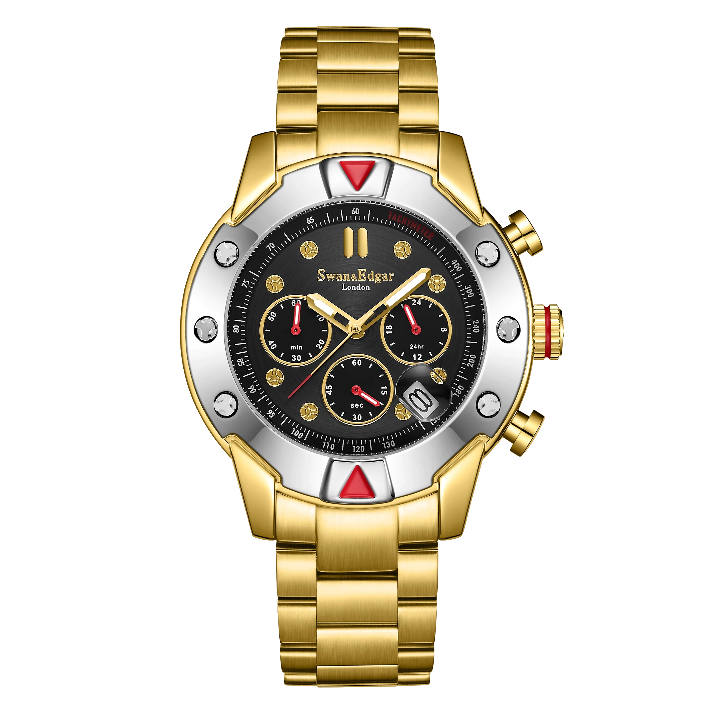 Effective Limited Edition Swan Edgar Hand Assembled Mechanical-Quartz Hybrid Gold Elegant