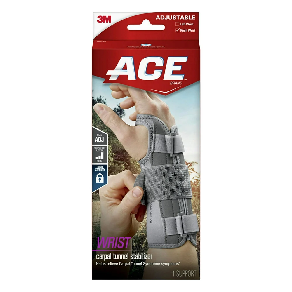 Relaxed Ace Carpal Tunnel Wrist Stabilizer Brace Right 1 Ea Fashionable