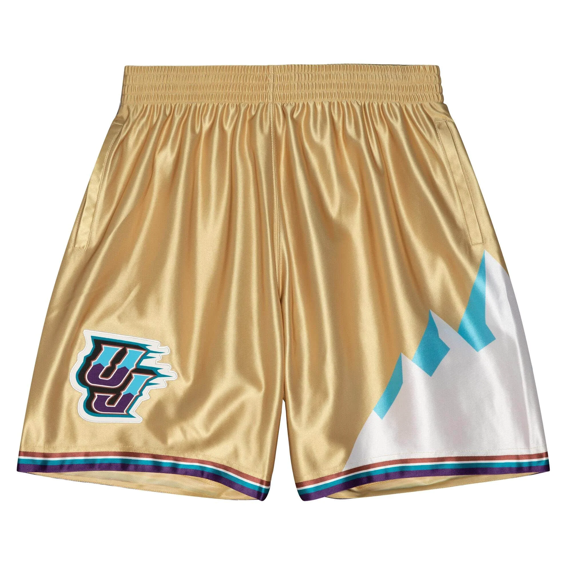 Top-Quality Mitchell Ness NBA 75Th Gold Swingman Shorts Utah Jazz 1996 Proven