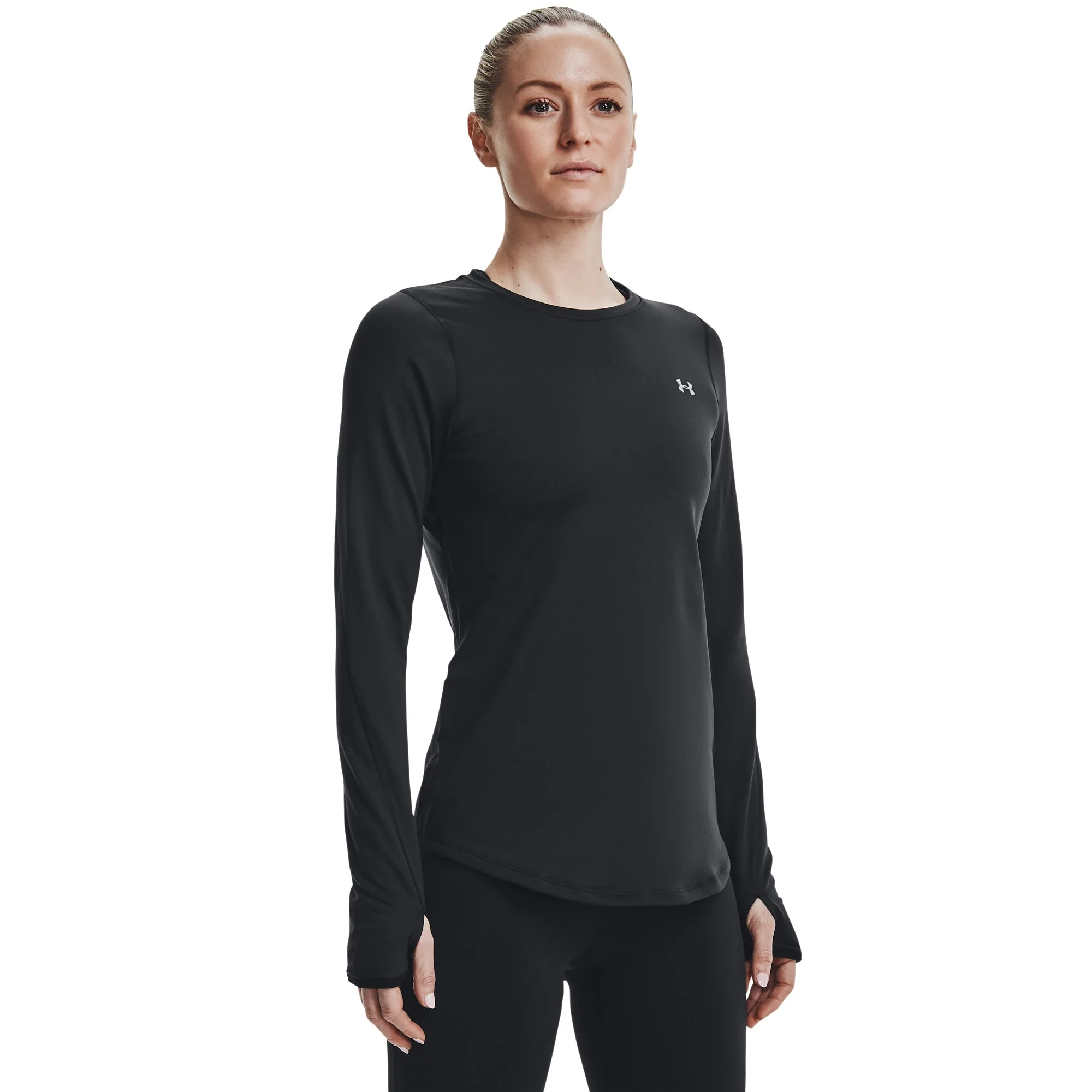 Excellent Under Armour Womens UA Coldgear Armour Fitted Crew Top - Black Fast