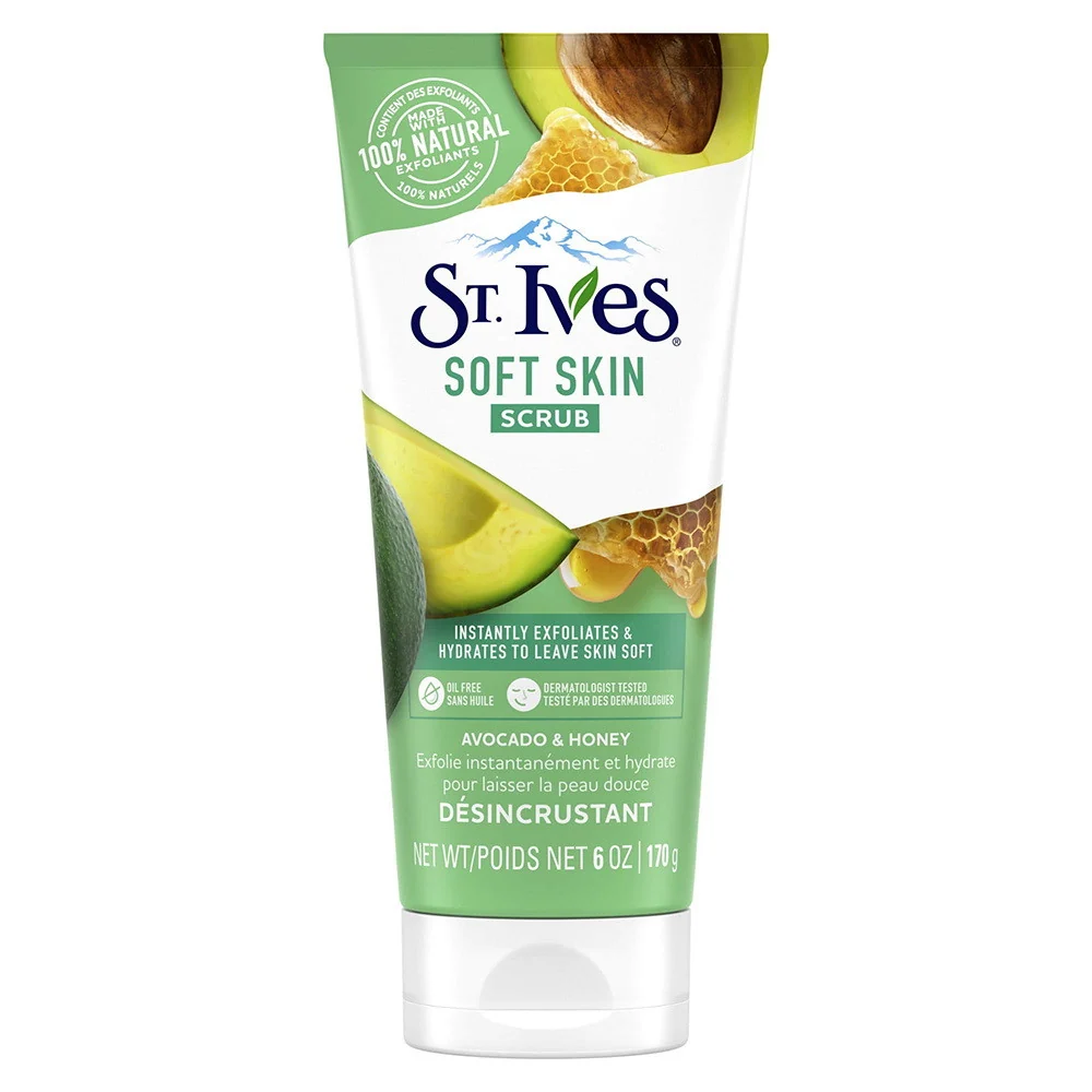 User-Friendly St. Ives Soft Skin Exfoliating Face Scrub Avocado and Honey Facial Exfoliator 6 Oz Environmentally Friendly