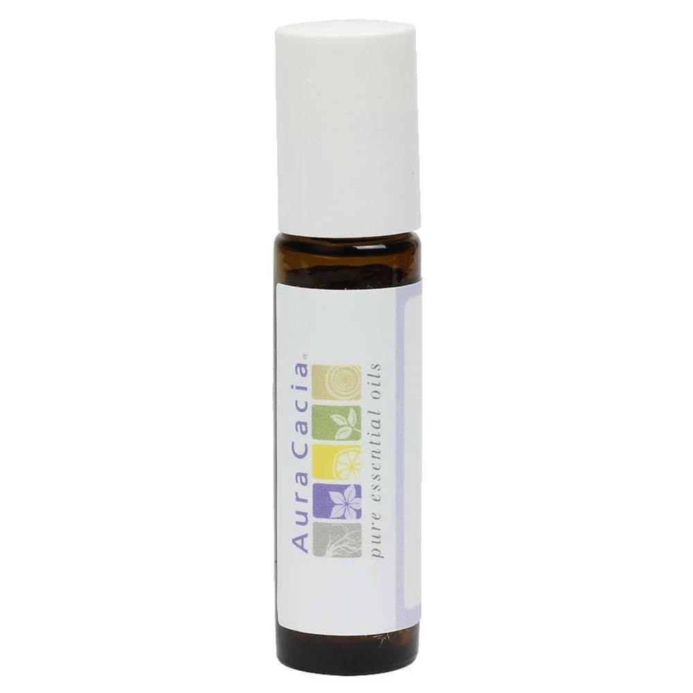 Authentic Aura Cacia Empty Amber Glass Roll-On Bottle Storage for Essential Oils 0.31Oz 9.17ml Fine