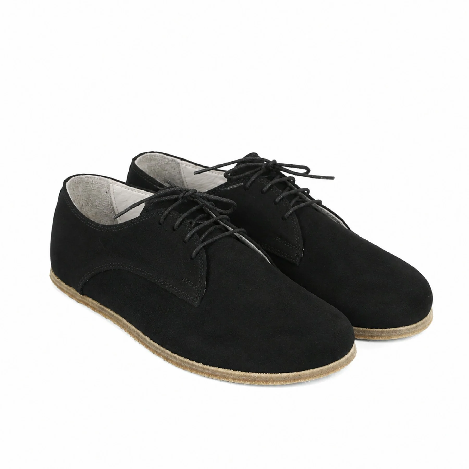 Original Design Women's Barefoot NUBUCK Leather Oxford Shoes Classic Comfort Style Handmade Moccasins Powerful