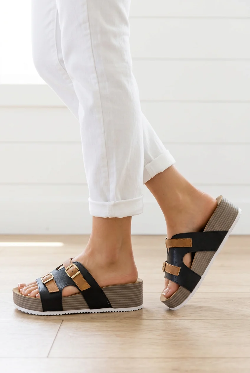 Eco-Friendly Jenesis Retro Platform Slippers Organic