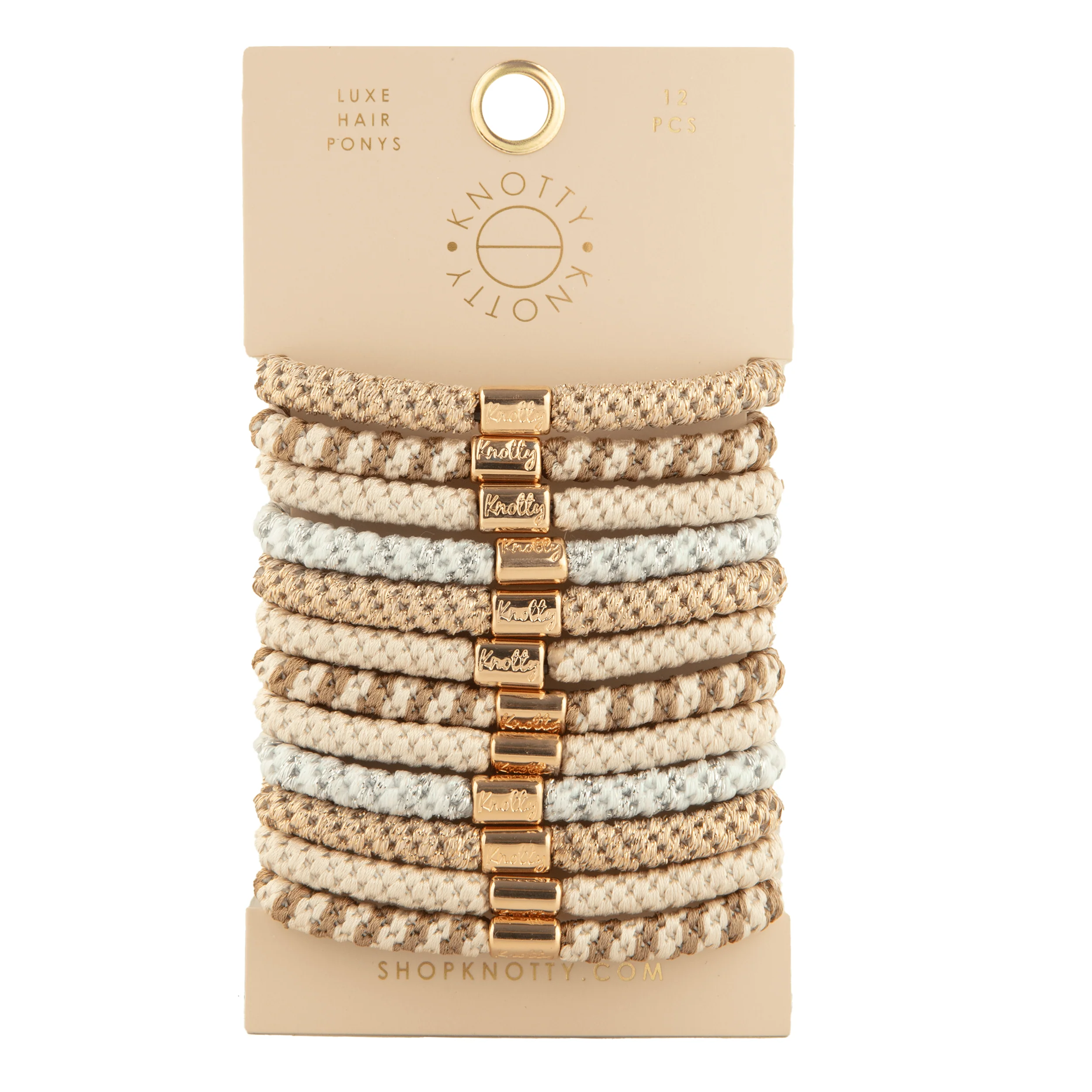 World-Class LUXE PONY SET 12-PK BLONDE METALLIC Sophisticated