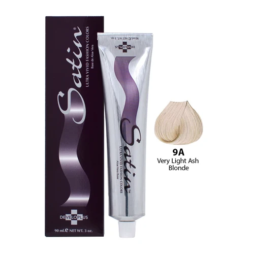 Dependable Developlus Satin Hair Color 9A Very Light Ash Blonde Vibrant Color Formula 3Oz 90ml Sustainable