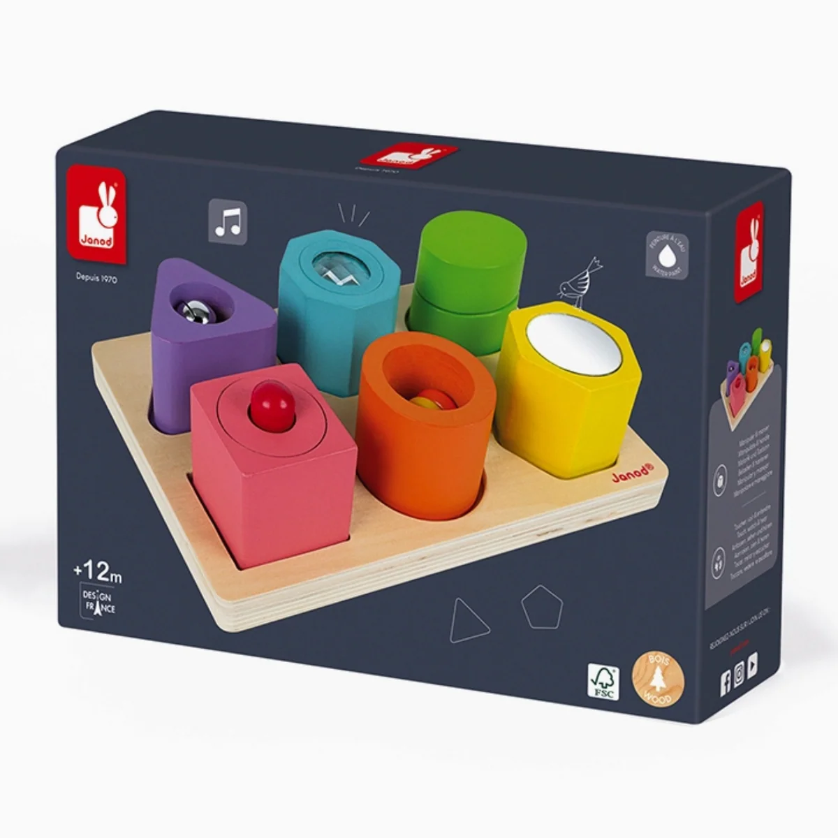 Effective Shapes Sounds Wood Puzzle Luxury