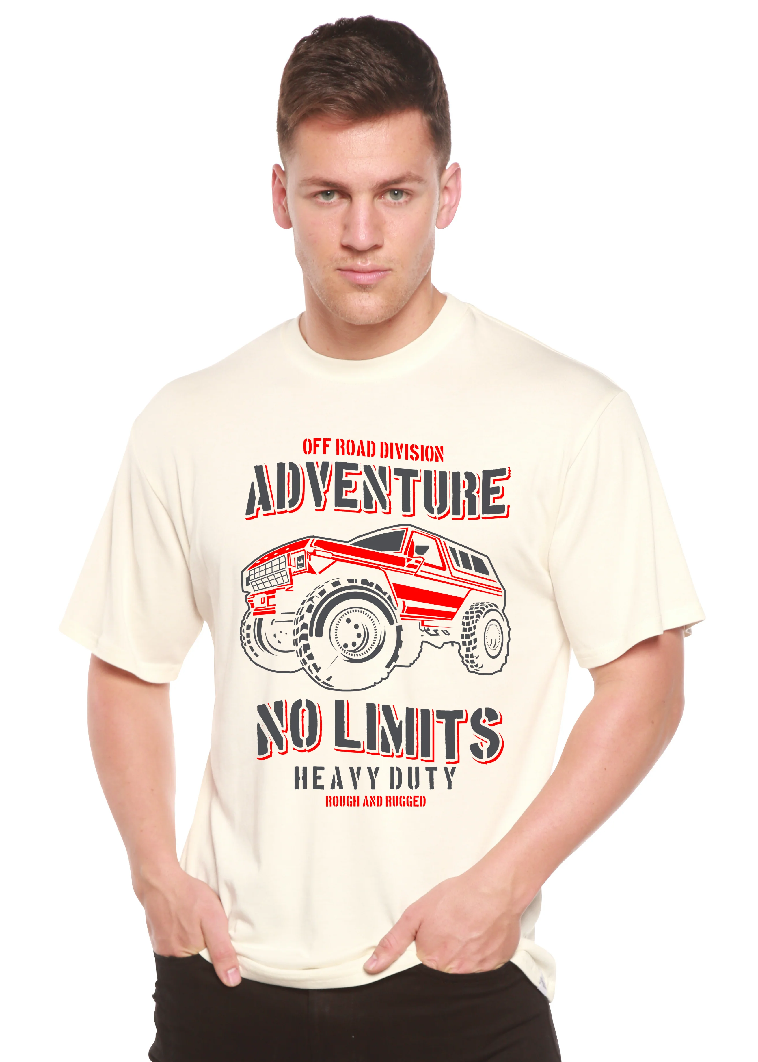 User-Friendly No Limits Spun Bamboo® Men's Bamboo Viscose Organic Cotton Short Sleeve Graphic T-Shirt